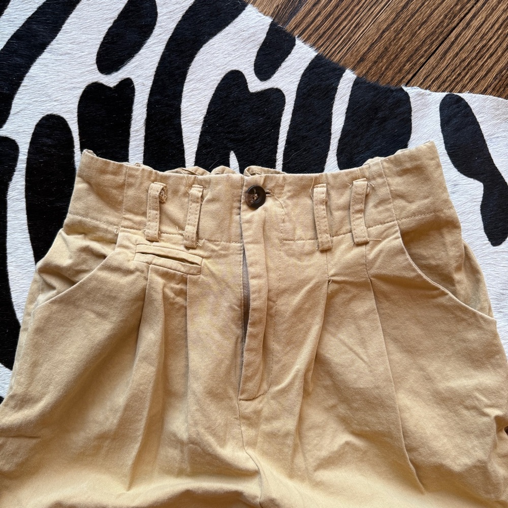Khaki Paper Bag Pants - Picture 5 of 8